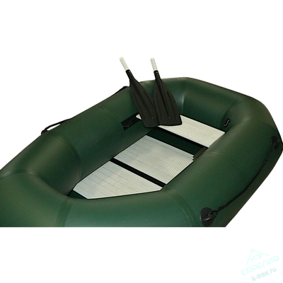 Лодка ПВХ Polar Bird Чирок Гребная PB-190Т Teal со стеклокомпозитной сланью и банкой Зелёная