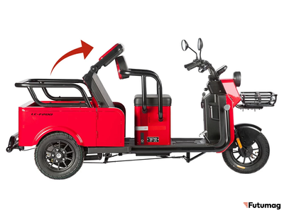 Электротрицикл Wanshida LC-F200 60V 1000Вт красный