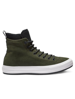 Кеды Converse Chuck TaylorWp Boot 162408 кожаные зимние утепленные зеленые