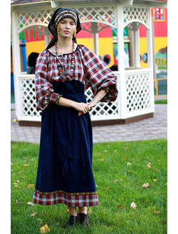 Русская народная женская рубаха "Мезенская"