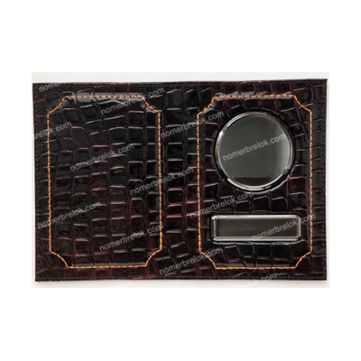 «КРОКОДИЛ» ОБЛОЖКА ДЛЯ АВТОДОКУМЕНТОВ В КОМПЛЕКТЕ С ЛИНЗАМИ. ЦВЕТ: СЛИВА