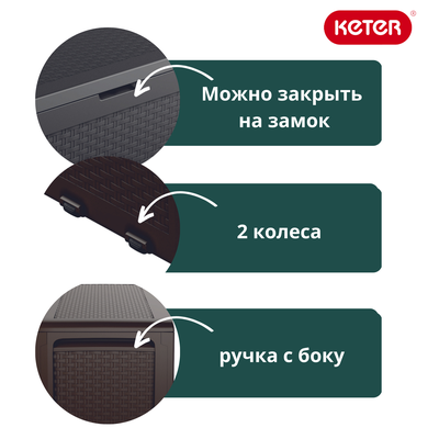 Сундук Самоа 270л, графит