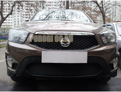 Защита радиатора Ssang Yong Actyon Sport 2012- black