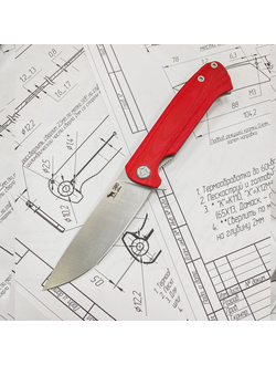 Складной нож Чиж NEXT сталь Elmax,  рукоять G10, цвет красный