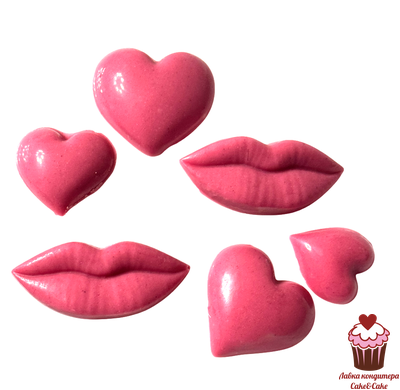 Набор украшений из шоколадной глазури Влюбленность, 6 шт.