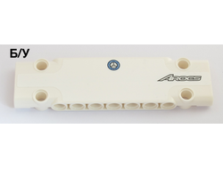 ! Б/У - Technic, Panel Plate 3 x 11 x 1 with Silver AROCS and Mercedes-Benz Logo Pattern Sticker - Set 42043, White (15458pb019) - Б/У