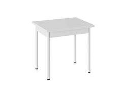 Стол Родос Тип 2 с опорой d40 Белый муар/Белый