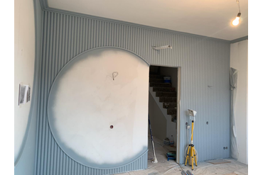 Монтаж с покраской. Результат не может не радовать! Краска использовалась интерьерная глубокоматовая премиального бренда "Little Green", которая была оценена нашими монтажниками и клиентом на 5+.
