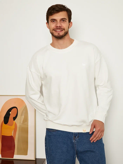 МУЖСКОЙ СВИТШОТ  БЕЛЫЙ "ВДОХНОВЕНИЕ"