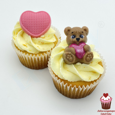 Форма пластик Мишка с сердцем МИНИ