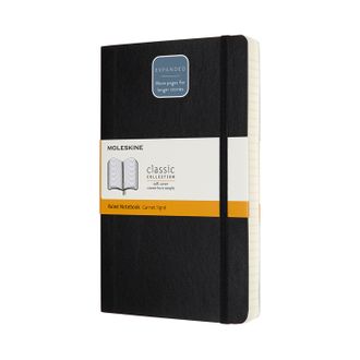 Блокнот Moleskine Expanded Soft (линейка), Large, черный