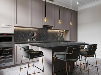 Столешница 3050x600x27 1U 3122 Даркстоун