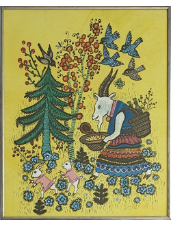"Коза" бумага гуашь, акварель, тушь 1990-е годы