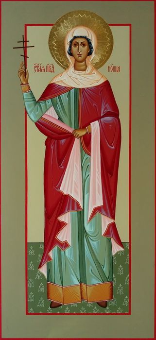 Нонна Назианская, Святая Праведная, диакониса. Рукописная мерная икона.