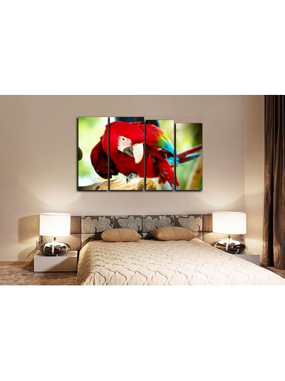 Модульная картина &quot;Красный ару&quot;