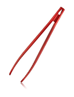 Щипцы (пинцет) 28 см. прямые пластик, красные