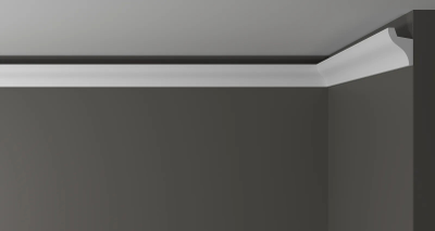 Потолочный плинтус для подсветки DECOR-DIZAYN DD506, из дюрополимера, под покраску, ударопрочный, 2 метра.