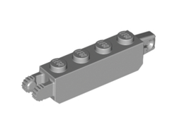Hinge Brick 1 x 4 Locking with 1 Finger Vertical End and 2 Fingers Vertical End, 9 Teeth, Light Bluish Gray (30387 / 4211695)