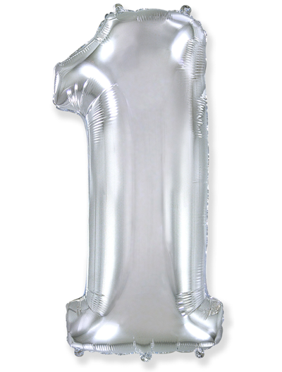 Фольгированная цифра-Серебряная