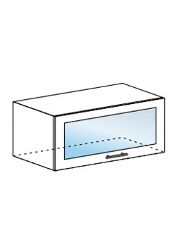 Шкаф горизонтальный со стеклом 800 (ШВГС 800)