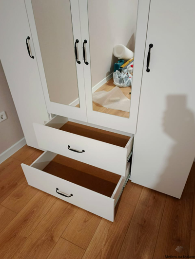 Эва ШК-020 шкаф 4х створчатый Белый (Улучшенная фурнитура)