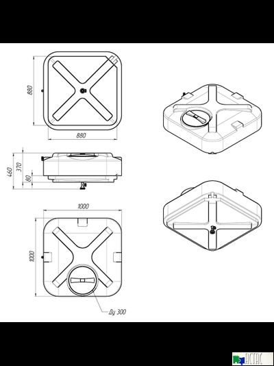Бак для душа «Rostok» 250л