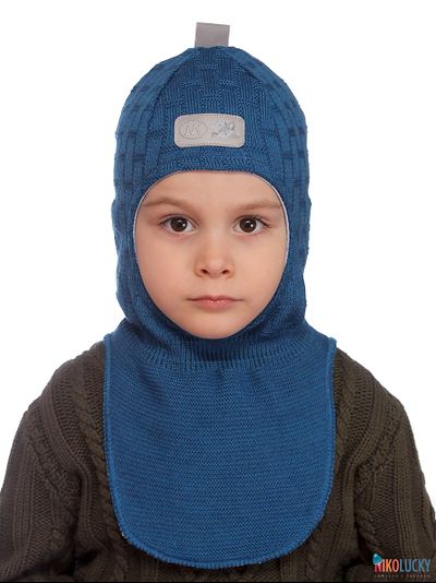Шапка-шлем "Саша" 20201-02, цвет синий кобальт, р. 52-54