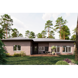 Одноэтажный дом с четырьмя спальнями 160м² (S17)