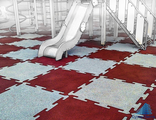 Резиновая плитка с Rubblex Puzzle Standart,  1000х1000 мм