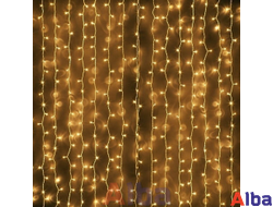 Занавес 2*2 м, БЕЛЫЙ ТЕПЛЫЙ, IP65, мерцание