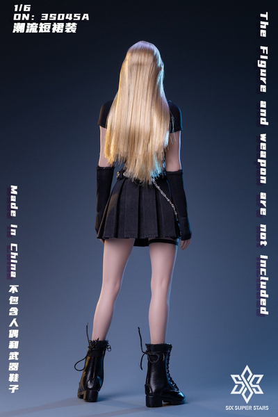 Женский стильный черный костюм с юбкой- 1/6 Female fashion street wear (3S0045) - 3STOYS