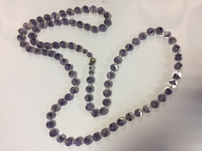 140-3/ Комплект: бусы, сотуар (турмалин), тарелочка декоративная Praha.