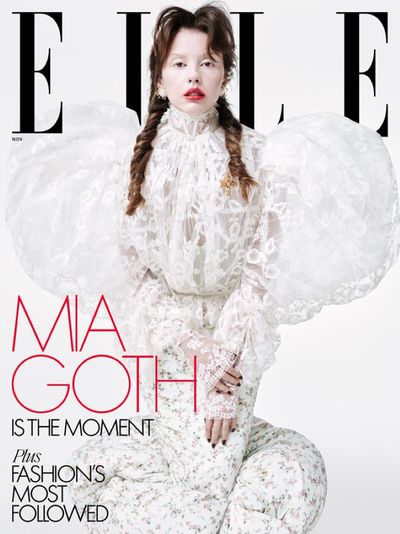 Elle US Magazine November 2025 Mia Goth Cover, Иностранные журналы в Москве, Intpressshop