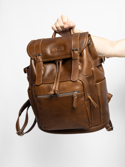 Кожаный рюкзак Volturno NEW Premium brown (арт. 3004-63)