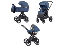 Коляска 3в1 Carrello Ultimo CRL-6512 Arctic Blue CHROME NEW 2023