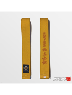 Пояс для каратэ цветной облегченный с вышивкой