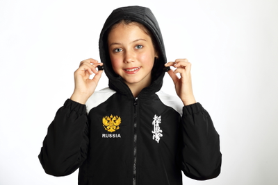 Куртка на синтепоне с вышивкой символики