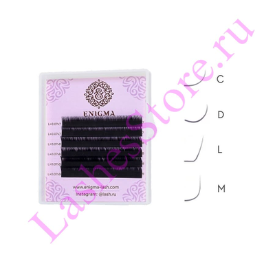 Ресницы чёрные ENIGMA - mini Одна длина (6 линий)