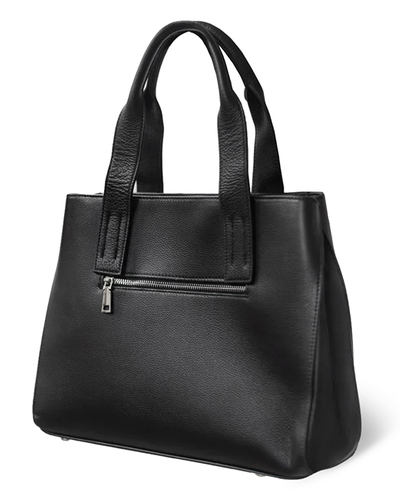 (АРТИКУЛ: 9629/03) СУМКА ЖЕНСКАЯ СРЕДНЕГО РАЗМЕРА, НАТУРАЛЬНАЯ КОЖА, ЧЕРНАЯ, С ПЛЕЧЕВЫМ РЕМНЕМ