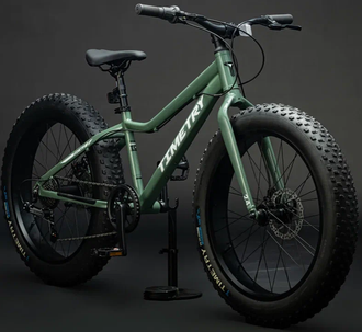 ВЕЛОСИПЕД ФЭТБАЙК TIMETRY TT215 ЗЕЛЕНЫЙ, РАМА 13,5"