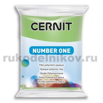полимерная глина Cernit Number One, цвет-spring green 603 (весенняя зелень), вес-56 грамм