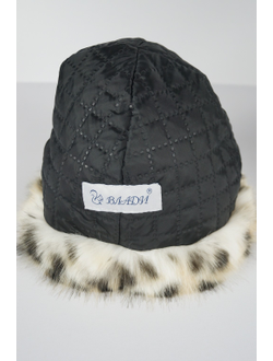 Ушанка "НОН-СТОП" пудра + рысь (со всех сторон)