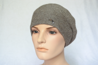 Вязаный берет из альпака и шелка для женщин Vizio фото