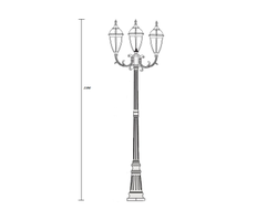 Садово-парковые Светильники  California L-3 bg