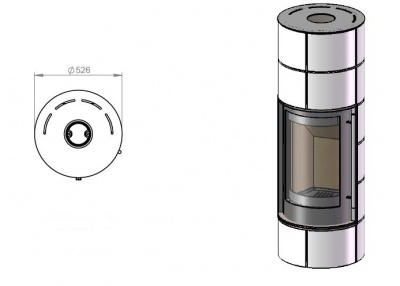 Печь EMBER Оля 1 G black