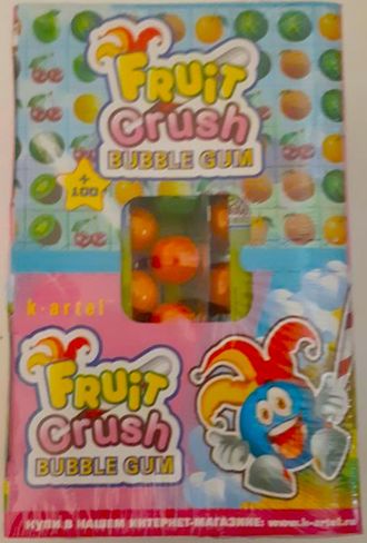 Резинка жевательная дражированная "Fruit Crush" 24шт*10 блоков.