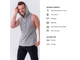 Майка Fitness Tank top with a hoodie 323 Серая