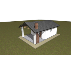 Одноэтажная баня с одной спальней 30м² (S98)
