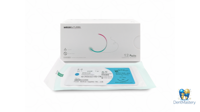 Мононить хирургическая WEGO PTFE USP 5-0, обратно-режущая игла 3/8 16 мм, 45 см (артикул Z53163-45) — нерассасывающийся шовный материал PTFE