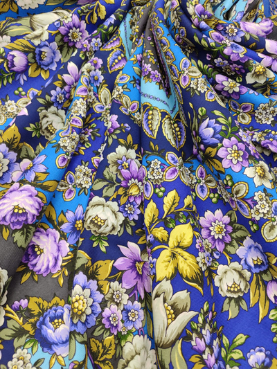 Павловопосадский платок Душа розы 1838-14